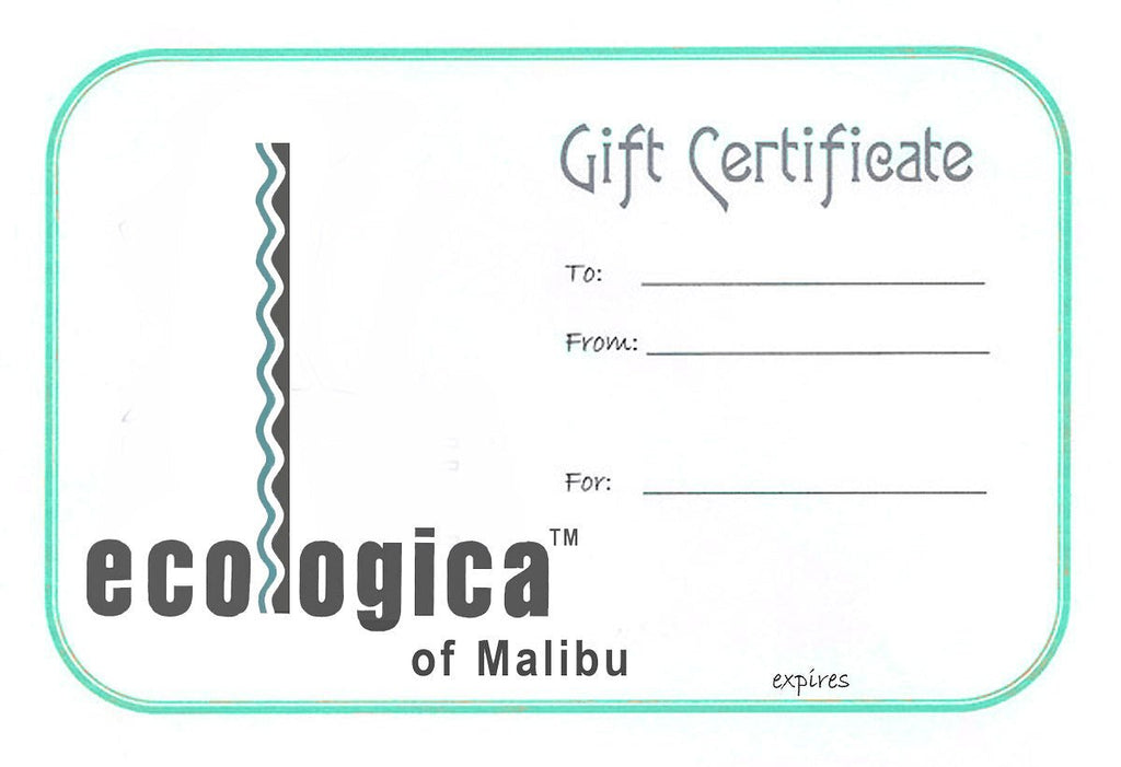 ecologica Physical Gift Certificate - ecologica Skincare of Malibu